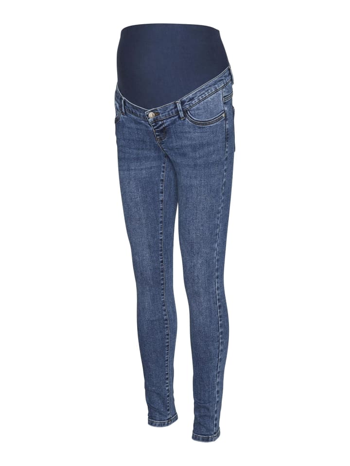 

Джинсы для беременных с зауженным кроем из средне-синего денима Vero Moda