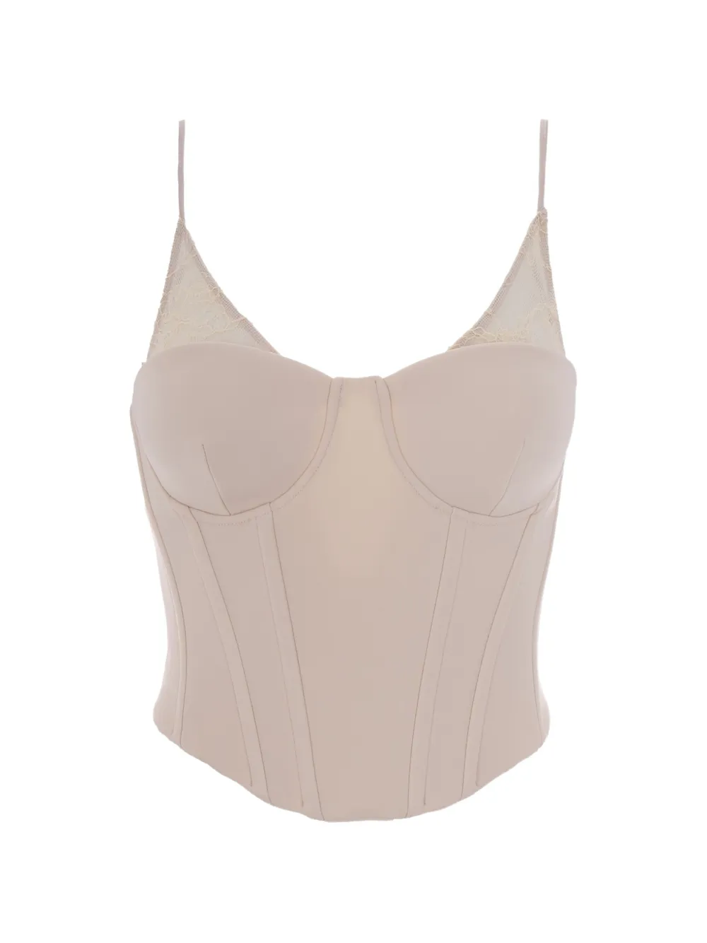 

Топ в стиле бюстье Patrizia Pepe, бежевый