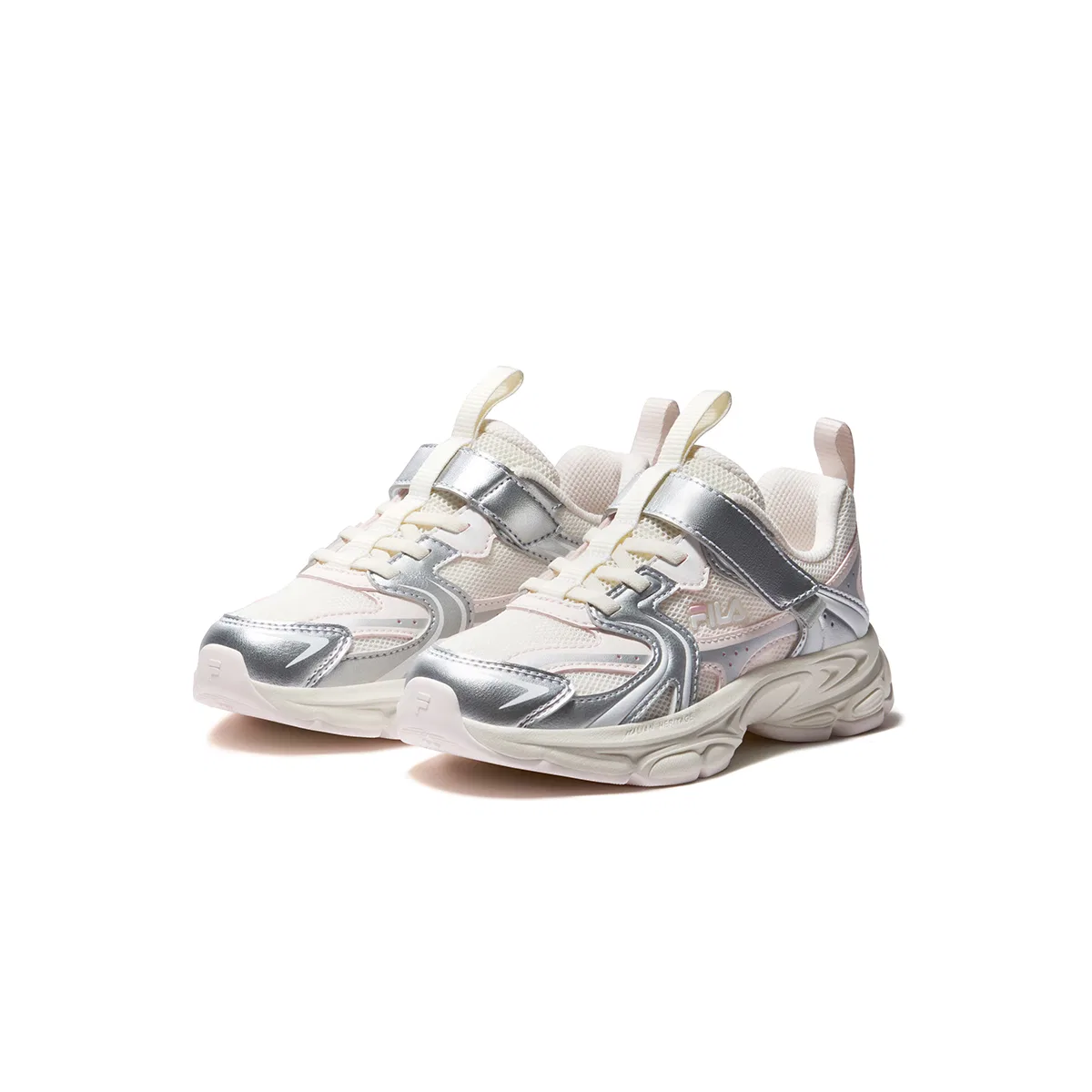 Детские кроссовки для бега FILA KIDS Heritage FHT Milk White/Space Silver — фото 4