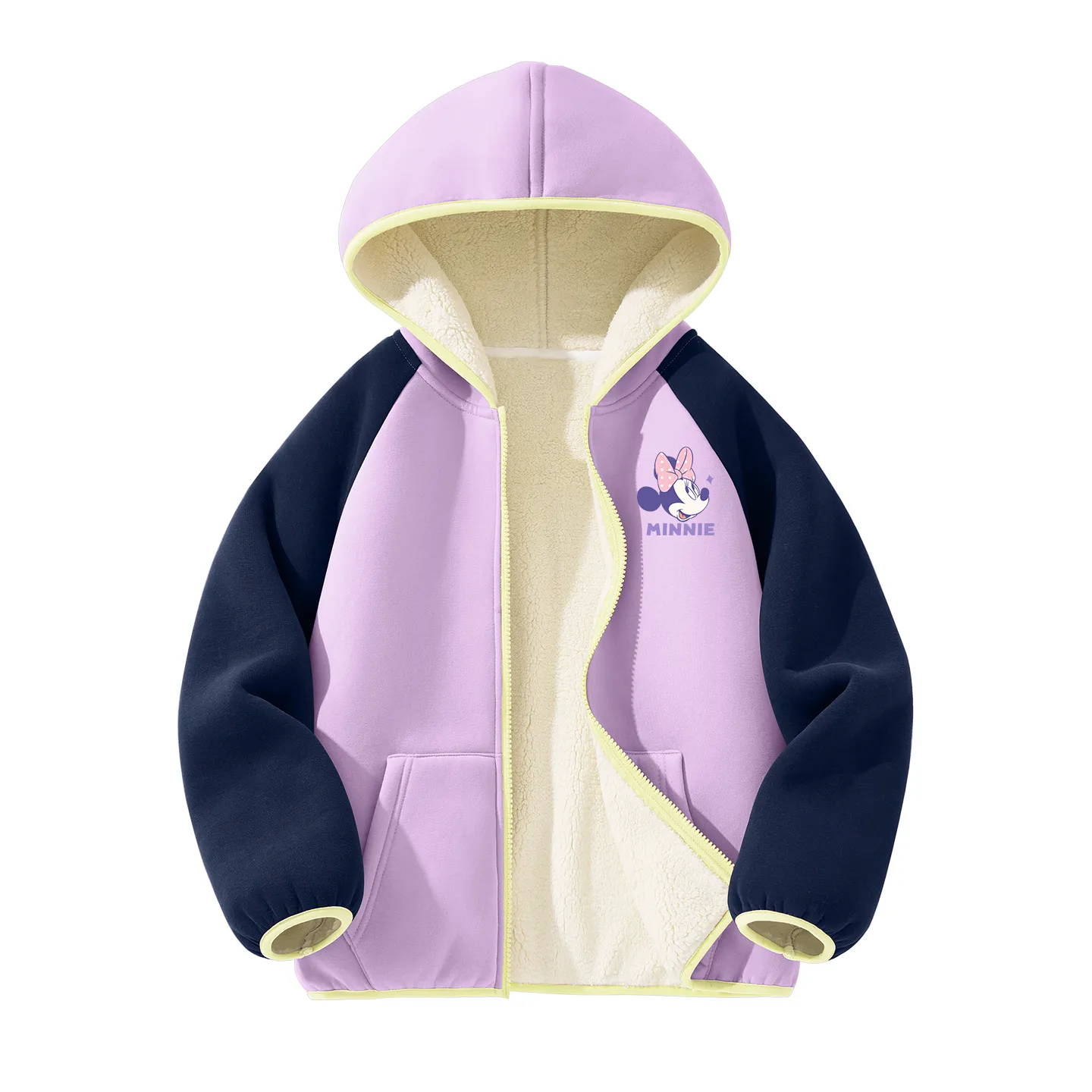 Детская флисовая толстовка с круглым вырезом Disney, [Thickened and Fleece-Lined]Dini Knot K Purple