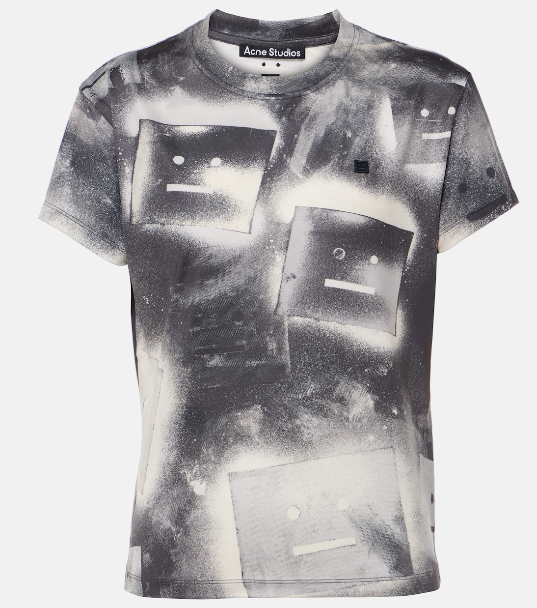 Футболка с изображением лица Эмбара Acne Studios, Black/White