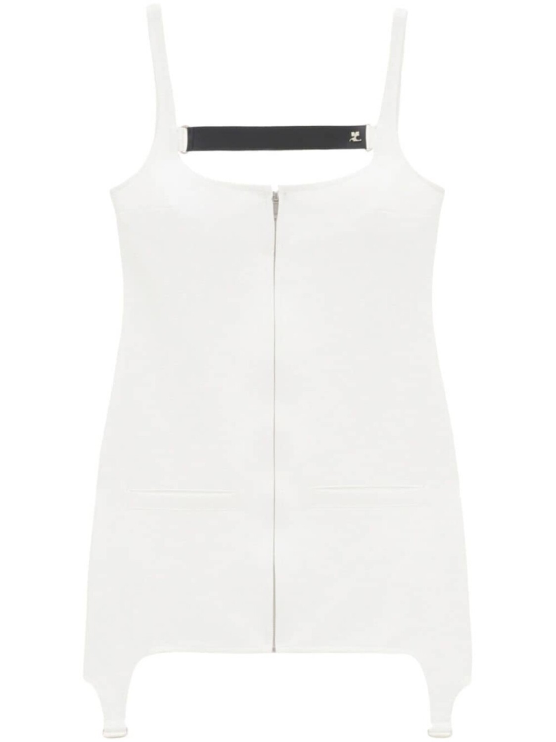 

Courrèges платье мини с ремешками, белый