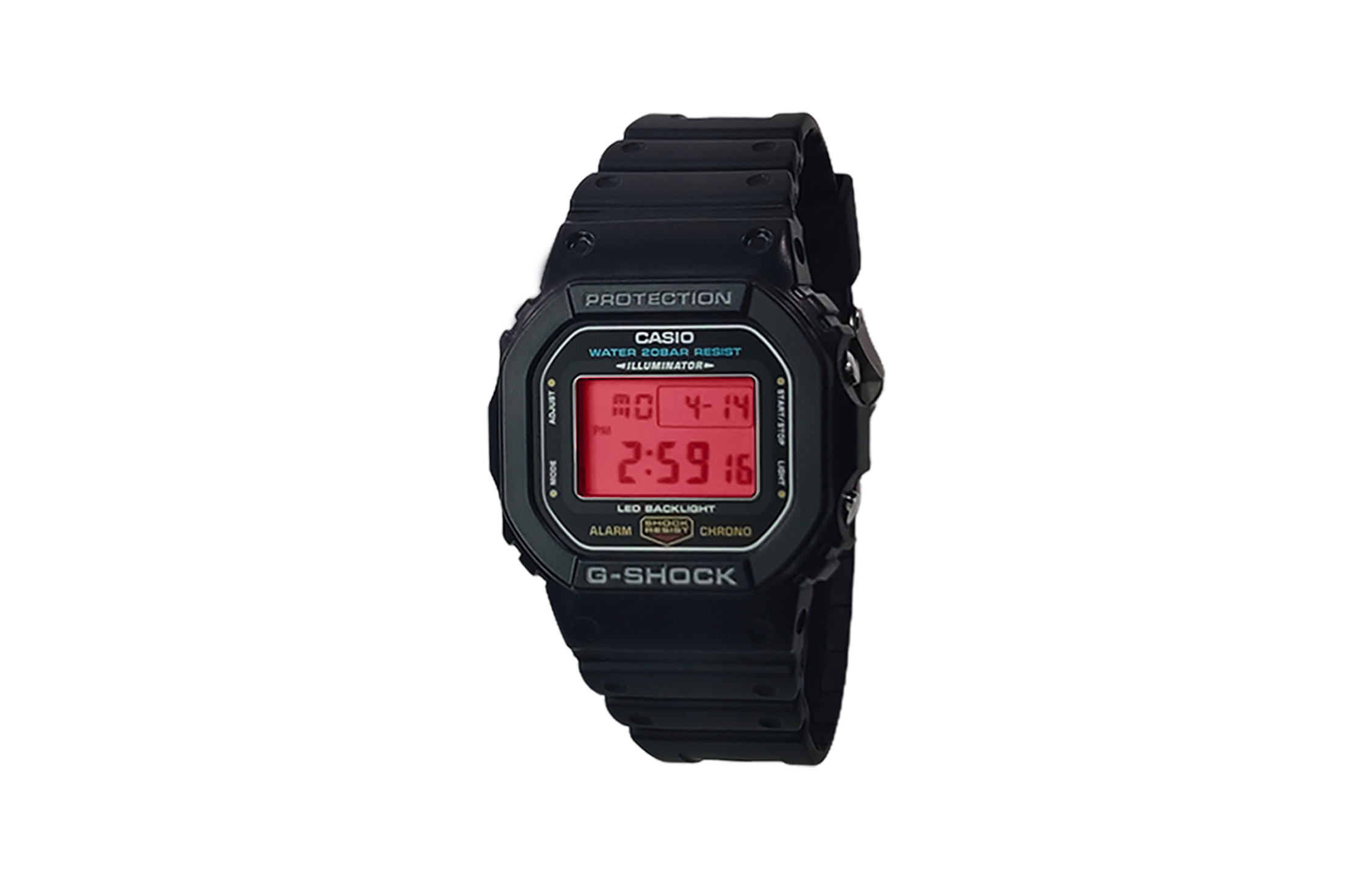 

CASIO Кварцевые часы унисекс с черным циферблатом на ремешке из смолы