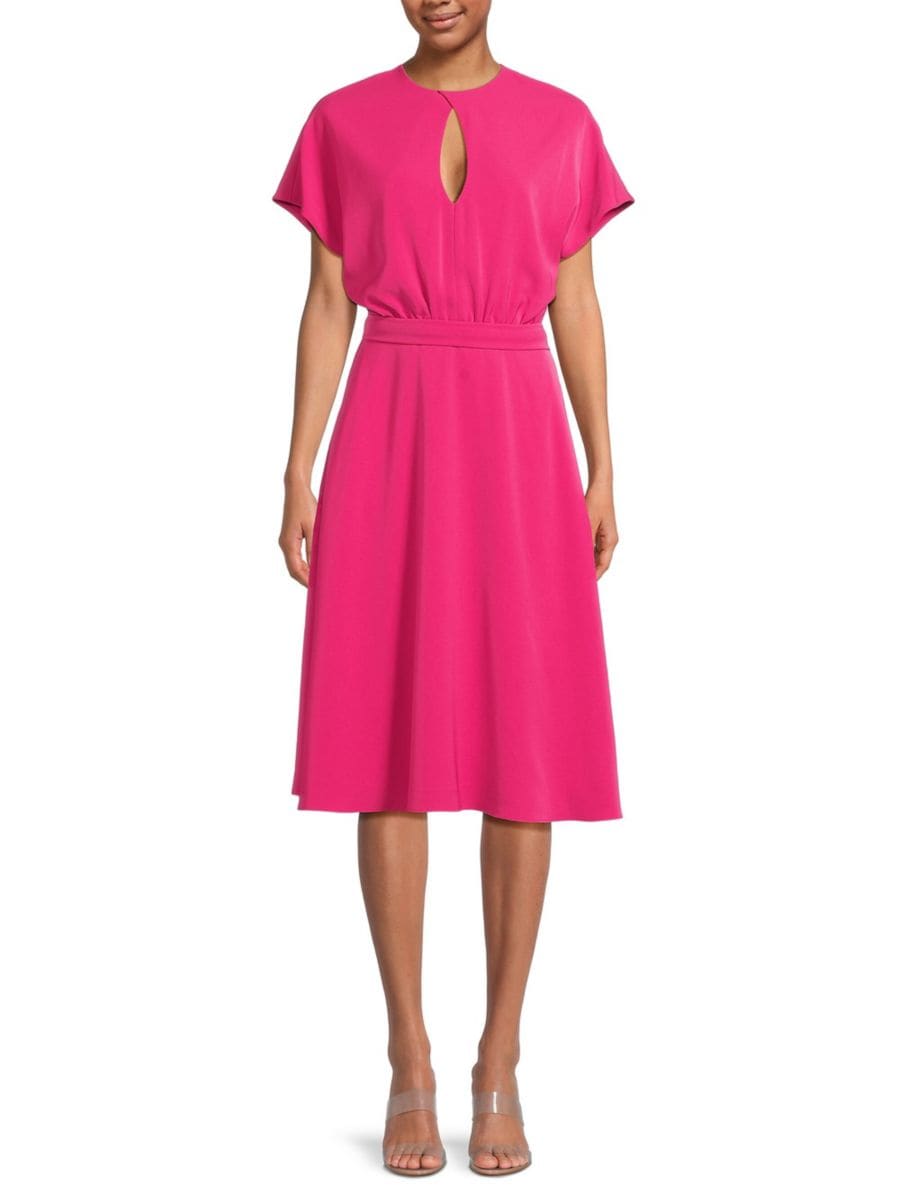 

Платье миди с рукавами летучая мышь Lovewick Black Halo, цвет Berry Pink