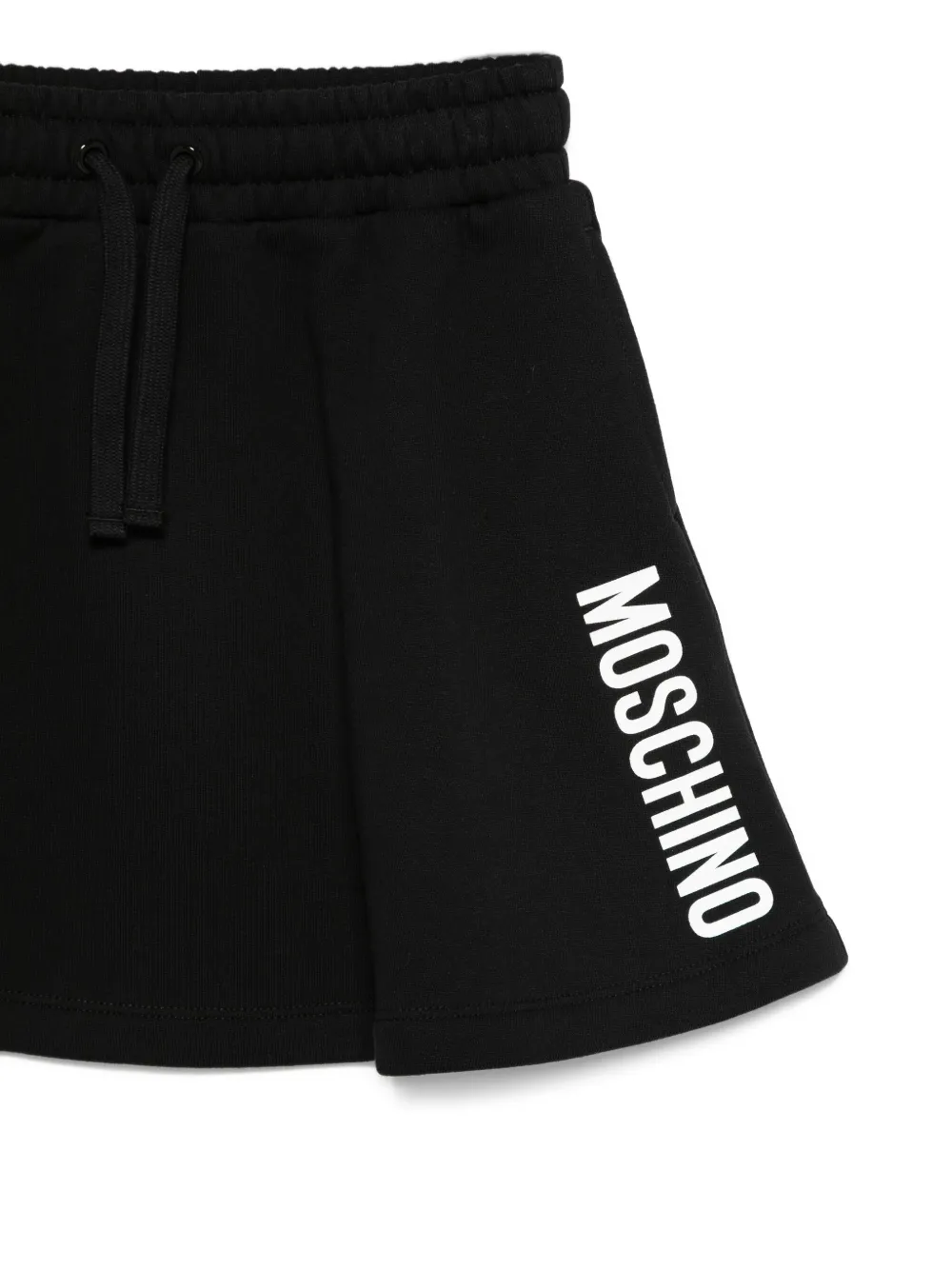 Юбка со складками и логотипом Moschino Kids, черный — фото 3