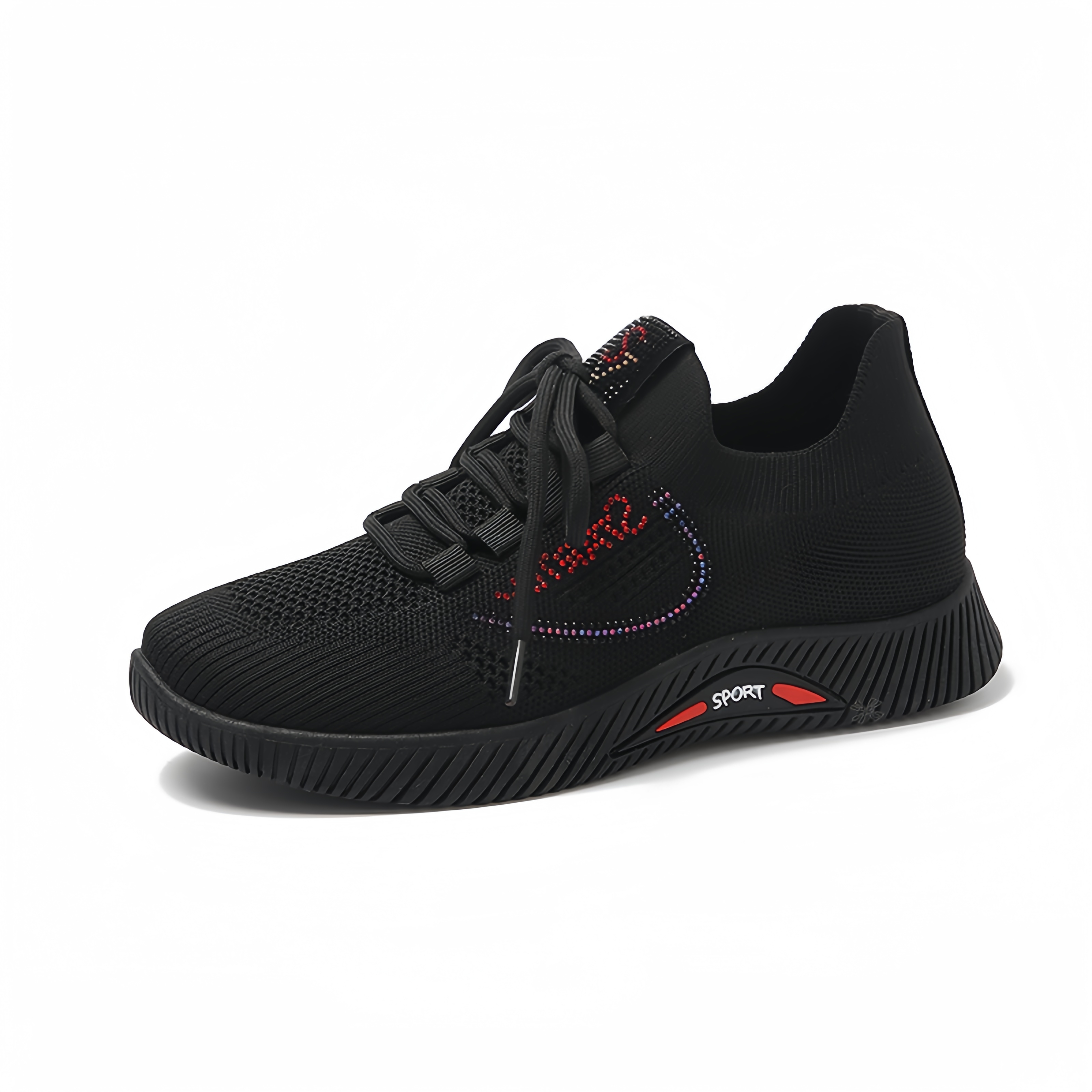 

Долговечные дышащие повседневные детские кроссовки для подростков YUZHAOLIN, черный/красный