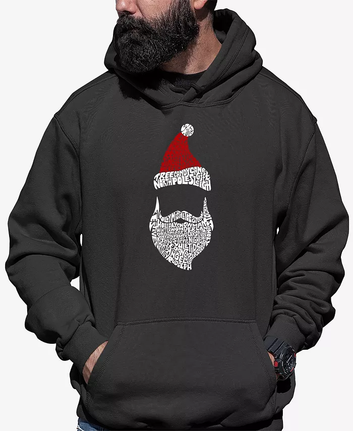 

Мужской худи с принтом "Santa Claus" LA Pop Art, серый