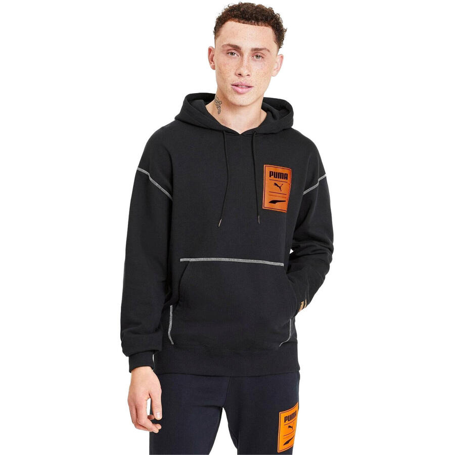

Толстовка с капюшоном Puma Recheck Pack Graphic Hoodie, черная, мужская