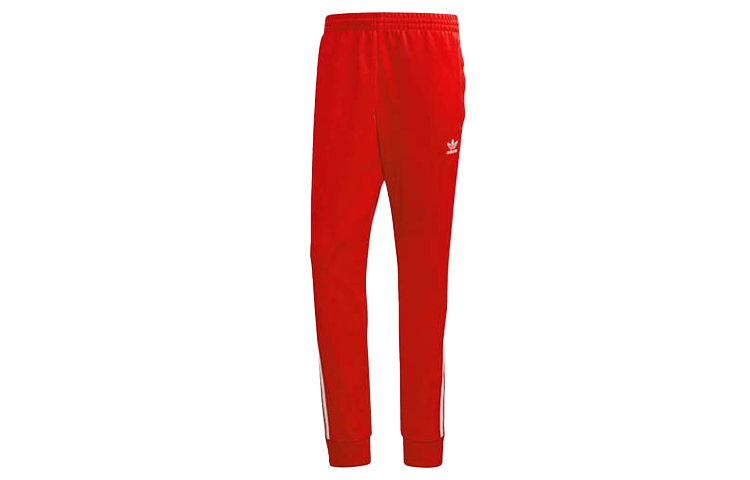 SST Вязаные Спортивные Штаны Мужские Светло-Алые Adidas Originals — фото 2