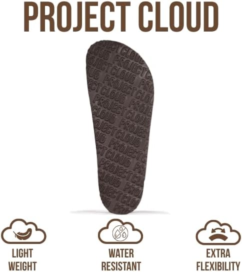 Мужские сандалии Project Cloud из 100 натуральной кожи с амортизирующей стелькой из натуральной пробки, сандалии с двумя ремешками и пряжками, летние нескользящие (Heritage), коричневый — фото 4