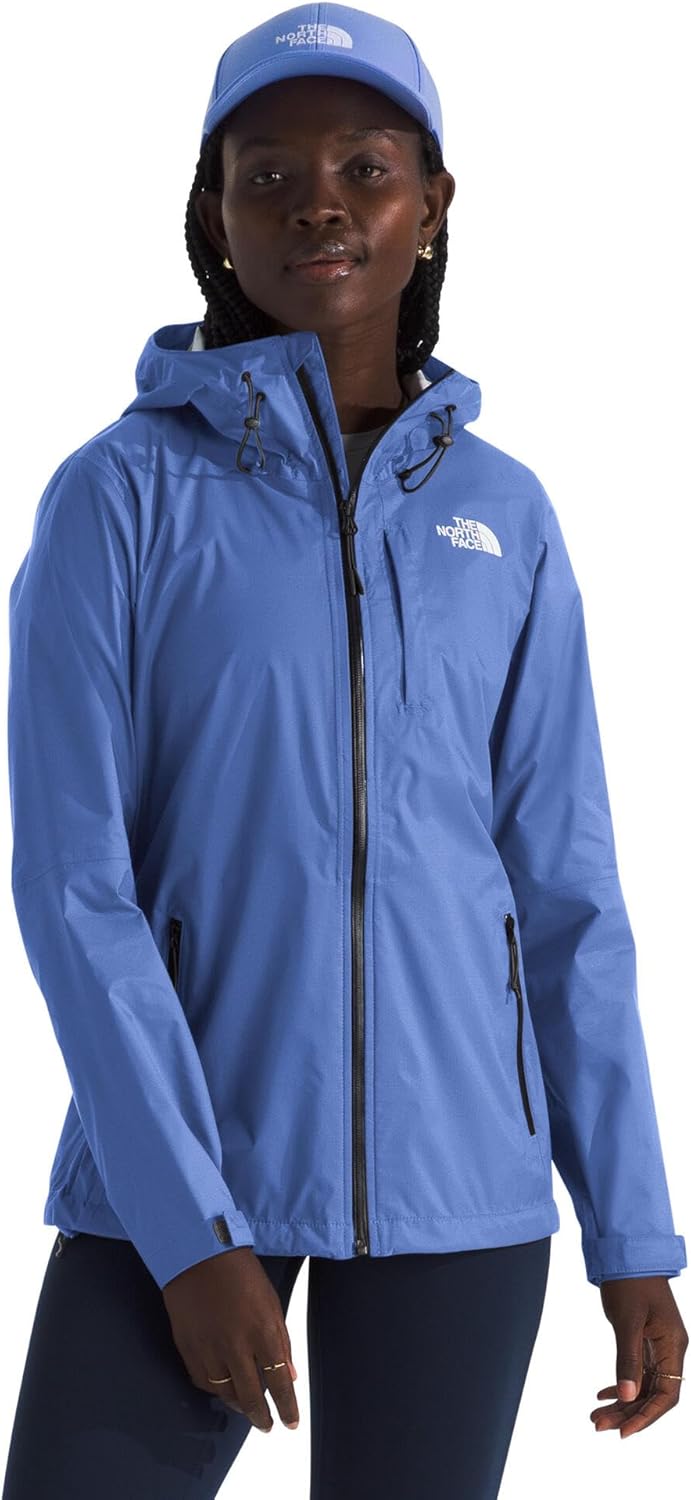 

THE NORTH FACE Женская куртка-дождевик Alta Vista с трехсекционным капюшоном и регулируемой шнуровкой, водонепроницаемый, дышащий, Virtual Blue