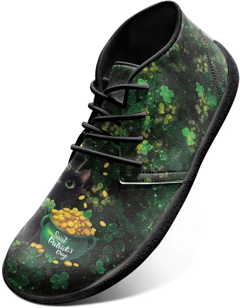 

Кроссовки Hike Barefoot Green Leaves, спортивные мужские минималистичные кроссовки, слипоны, женские ботинки с широкой передней частью Chririnla, черный/зеленый