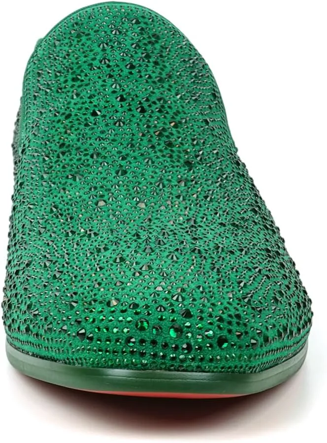 

Лоферы FI-7525 с кристаллами на замше Fiesso by Aurelio Garcia, зеленый