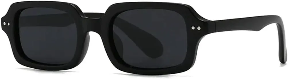 

Классические солнцезащитные очки с заклепками для женщин и мужчин, в стиле панк, популярные винтажные, для активного отдыха и вождения (черные) TVTBBVV, Black Black