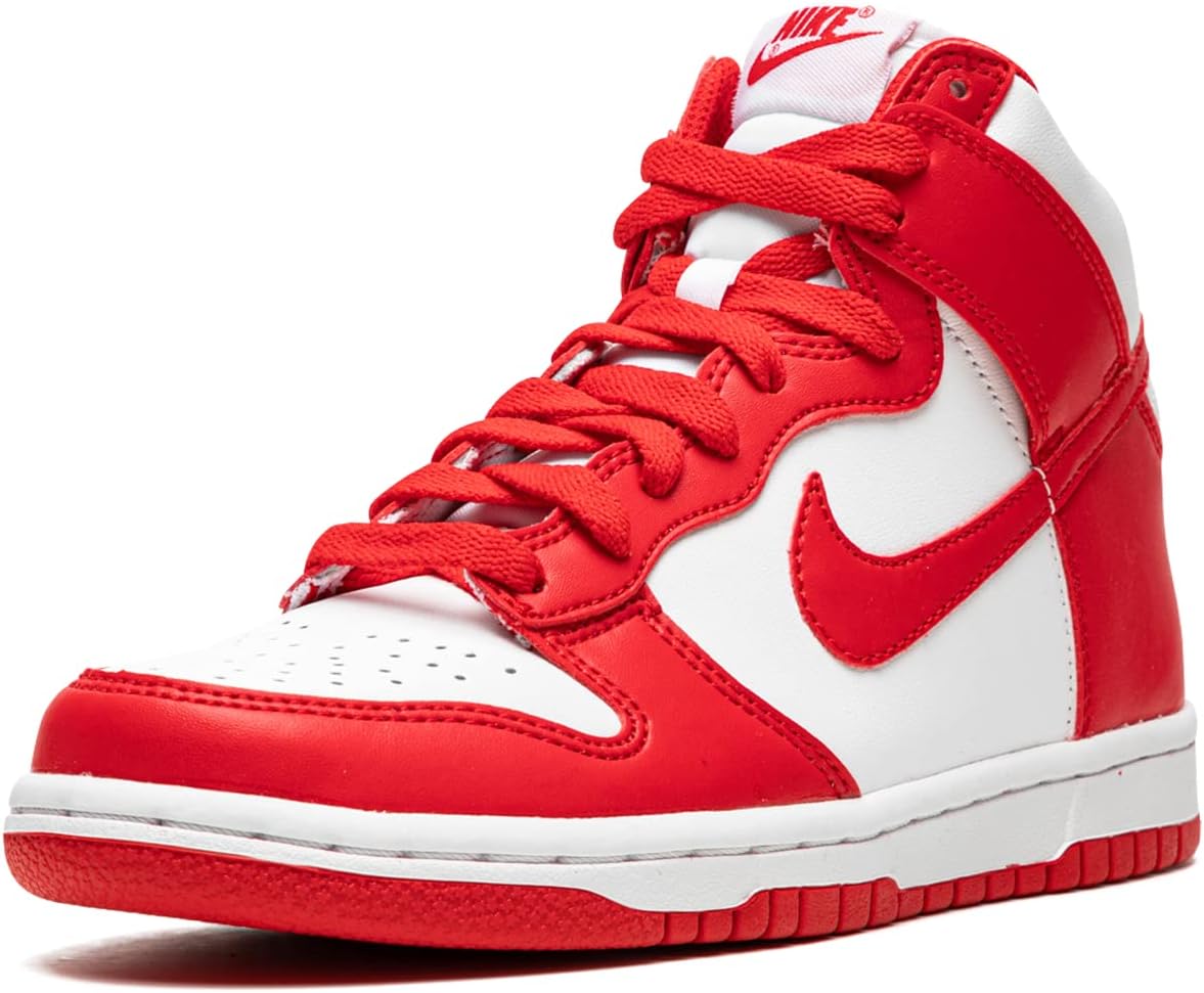 Детские кроссовки Nike Dunk High (Gs) унисекс, белый/красный — фото 4