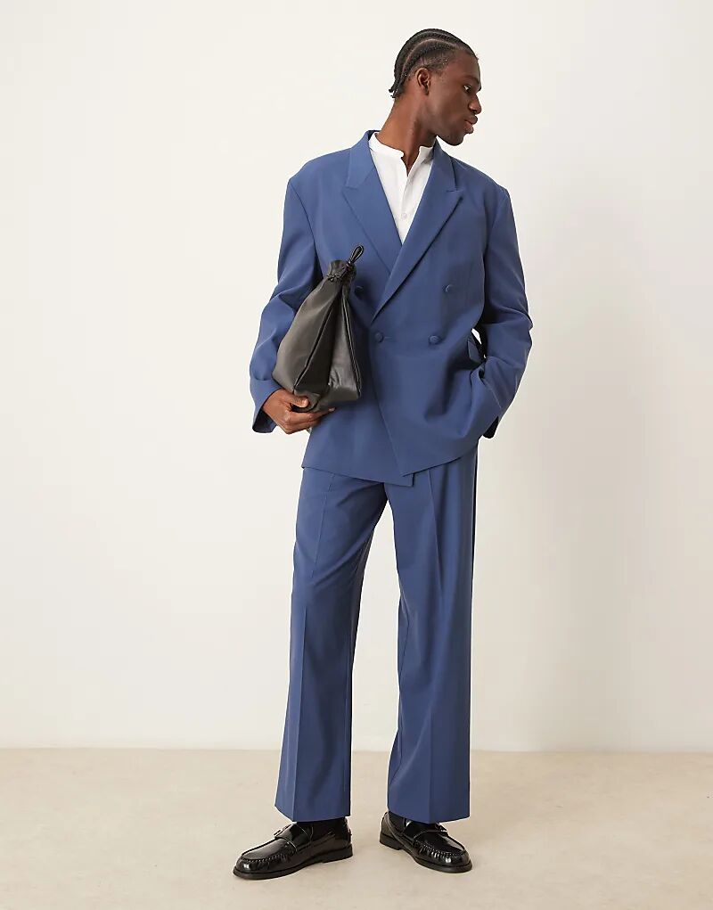 

Широкие брюки ASOS DESIGN синего цвета