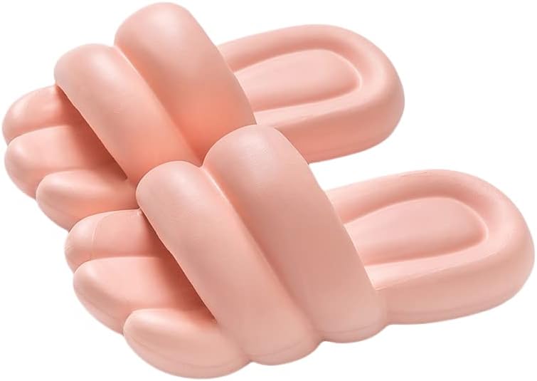 

Тапочки Supsound для женщин и мужчин, Тапочки-подушки для ванной, Очень удобные, С толстым мягким подошвой, розовый