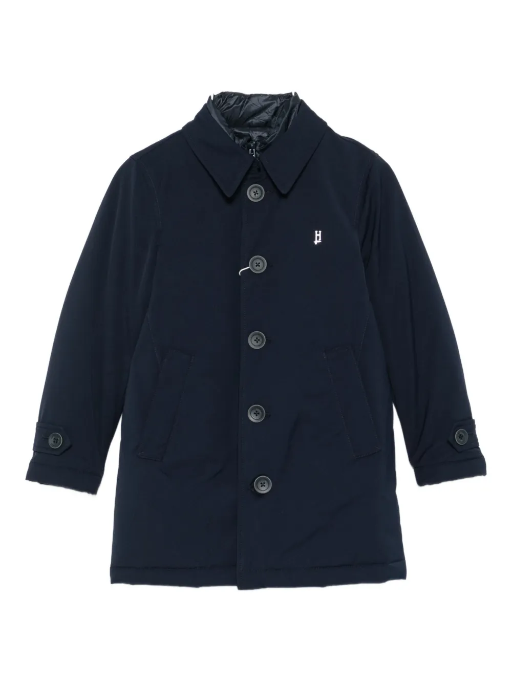 

Стеганое куртка на пуговицах Herno Kids, синий