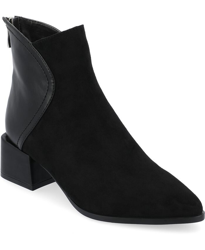 

Женские двухцветные ботильоны из пенопласта Consuello Tru Comfort с острым носком Journee Collection, черный