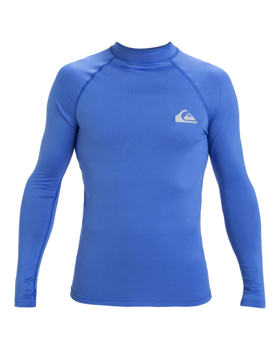 

QUIKSILVER Футболка для серфинга с длинными рукавами и защитой от ультрафиолета UPF 50, синяя, для мужчин, на каждый день