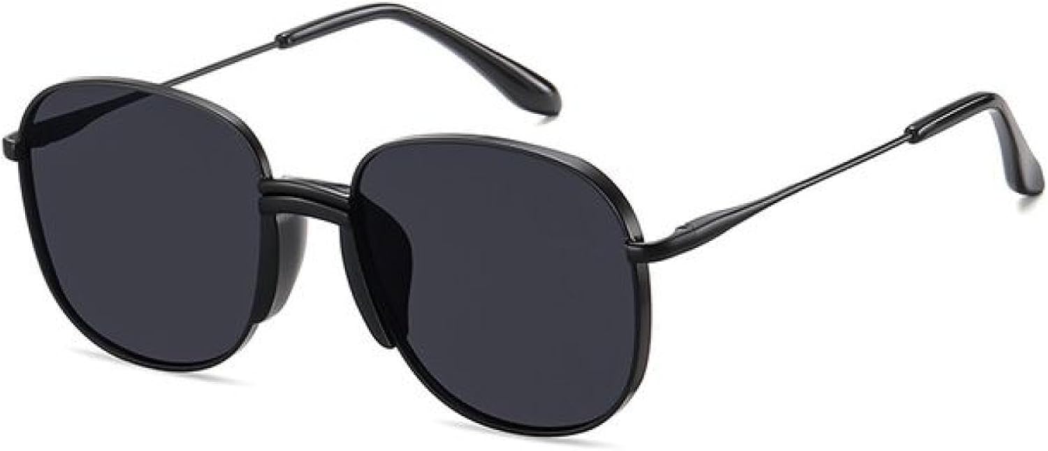 

Модные солнцезащитные очки, роскошные солнцезащитные очки для мужчин и женщин, винтажные очки в металлической оправе, очки для активного отдыха, очки с защитой от УФ-излучения UV400 TKKTLLT, Black