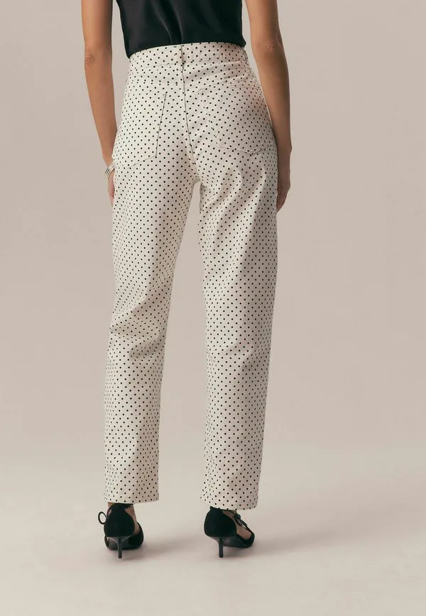 Удобные эластичные джинсы-колонны зауженного кроя Next, White Polka Dot — фото 3
