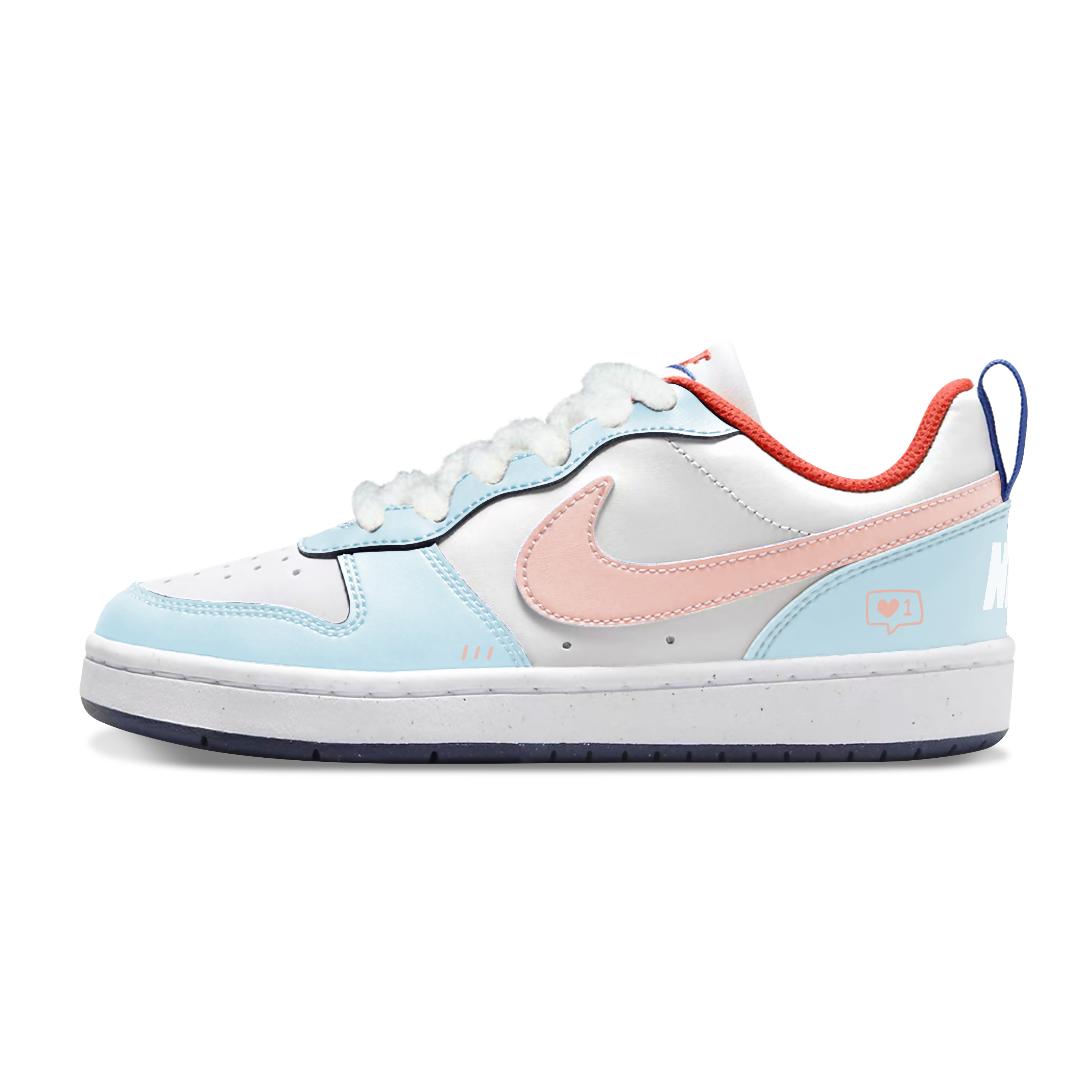 

Дышащие низкие кроссовки для скейтбординга Court Borough для детей и подростков Nike, розовый