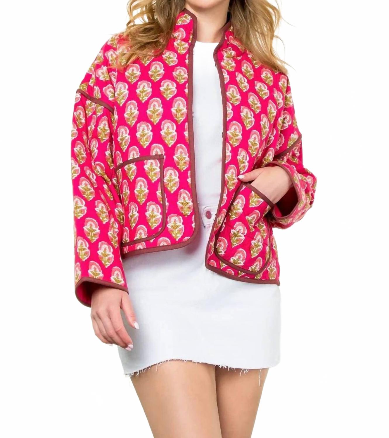 

Тара Стеганая куртка в цвете магента THML, Magenta