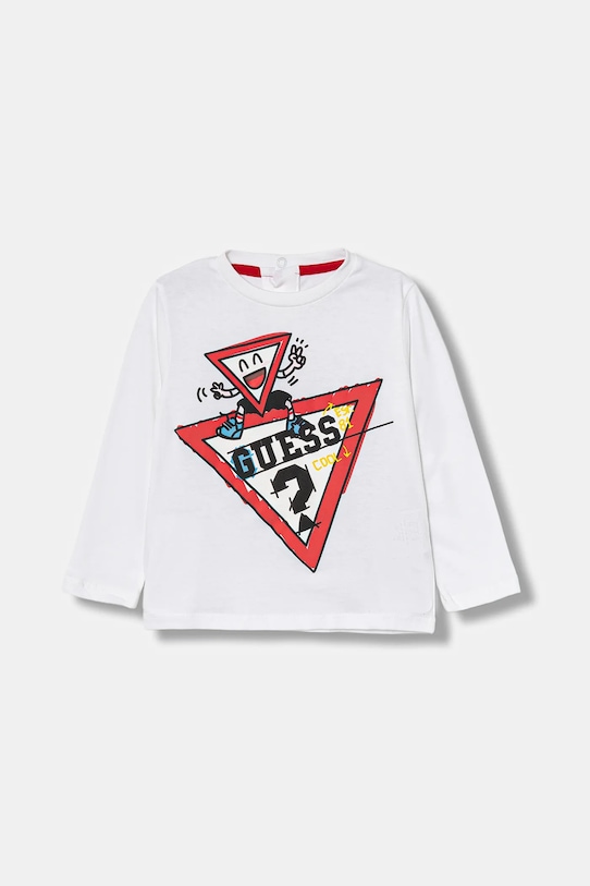 

Детская хлопковая водолазка Guess, белый