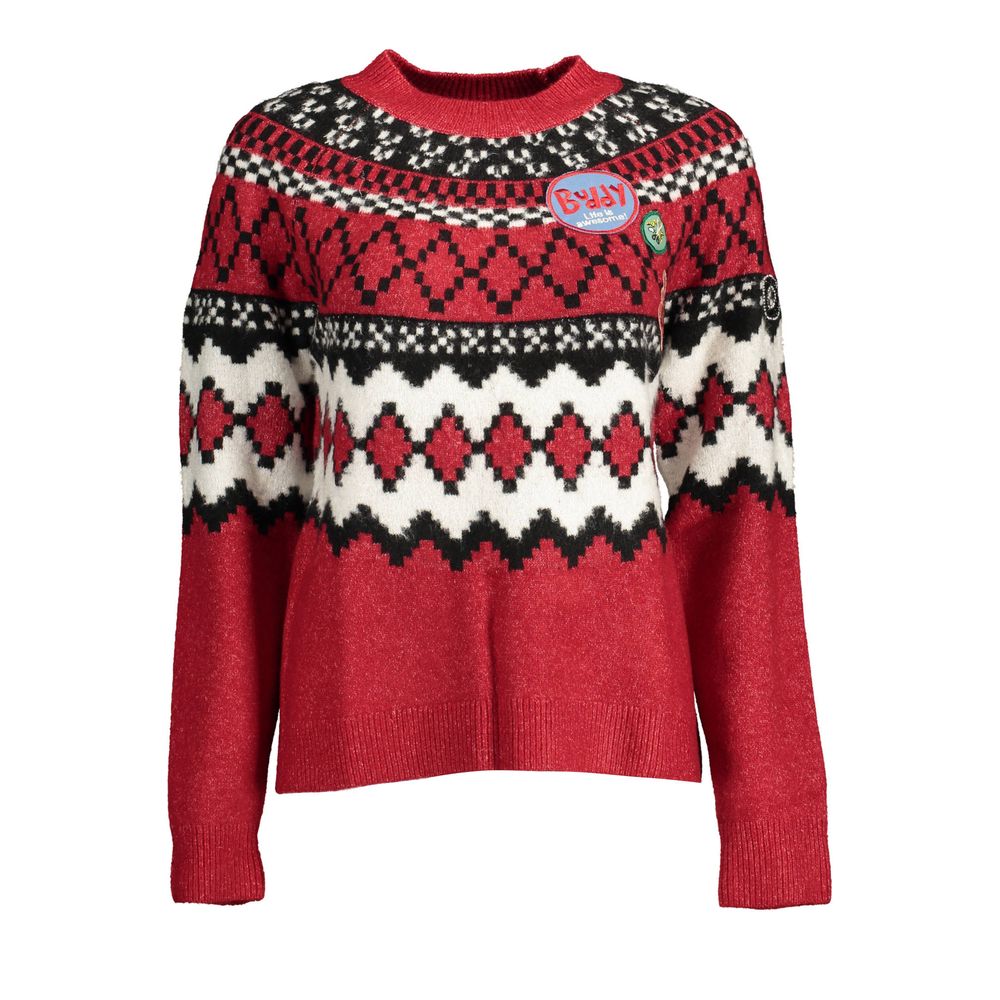 

Красный женский свитер из полиэстера Desigual