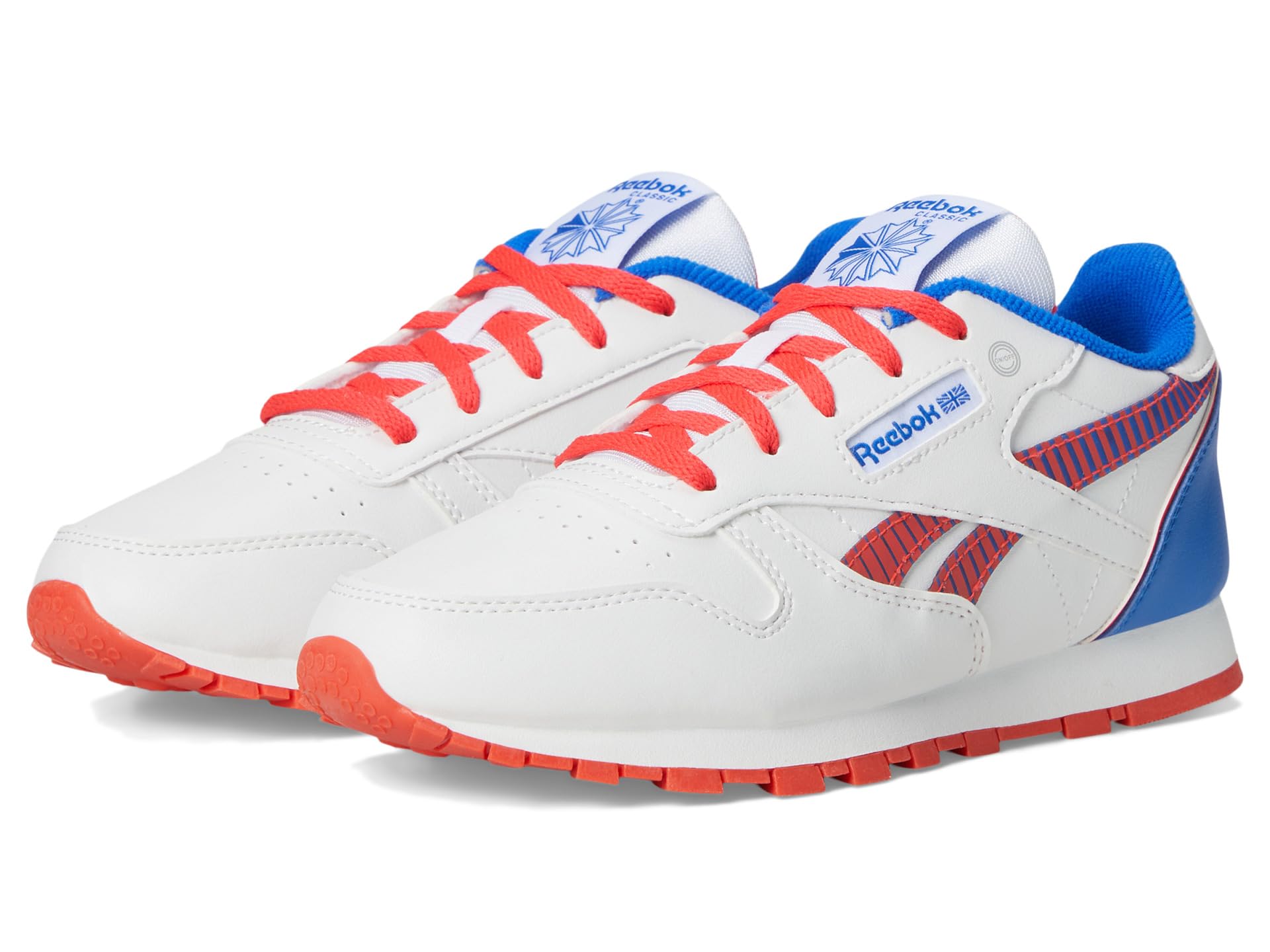 

Кроссовки Reebok Kids Classic Leather Step N' Flash 2.0, White/Optimum Blue/Energy Red
