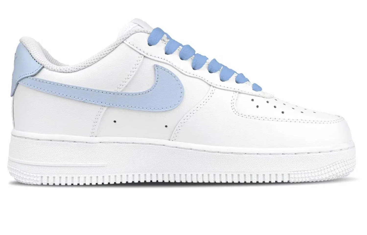 Кроссовки кожаные Nike Air Force 1 Ice Blue — фото 4