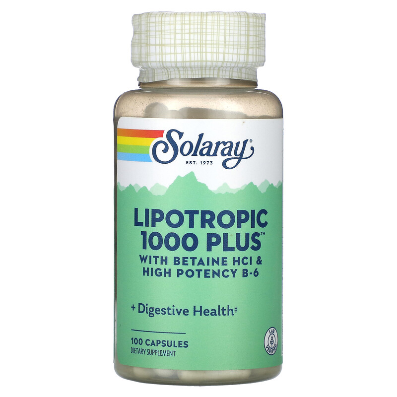 

Solaray, Lipotropic 1000 Plus, 100 капсул