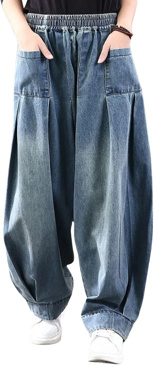 

CHARTOU Женские широкие джинсы Baggy Y2k