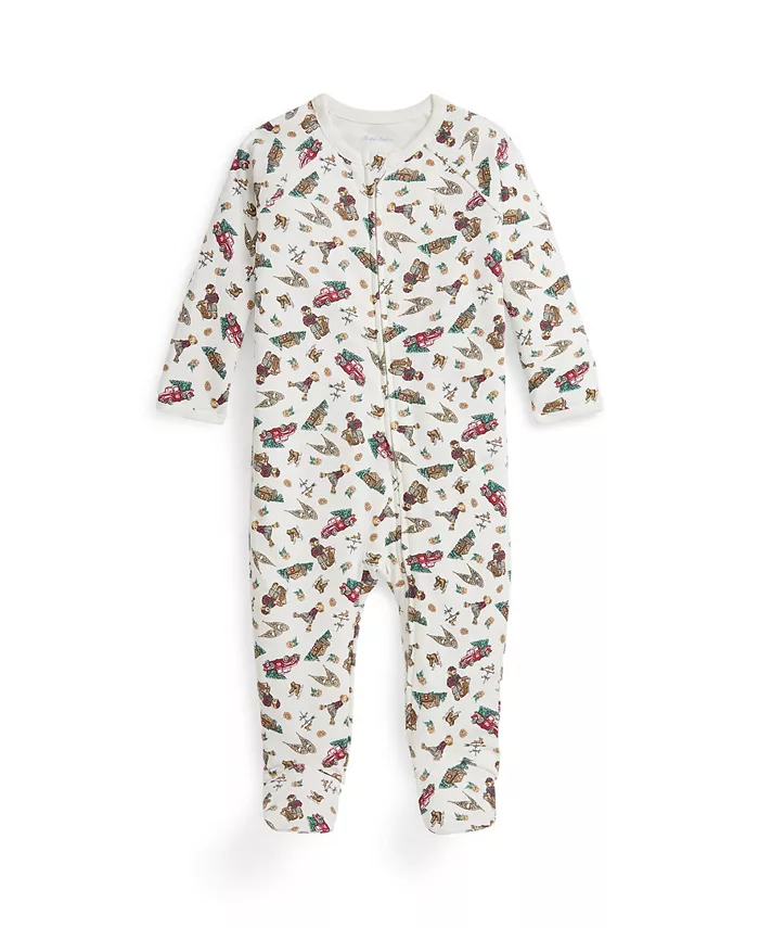 

Детский комбинезон для сна и игр Holiday для мальчиков Polo Ralph Lauren, белый
