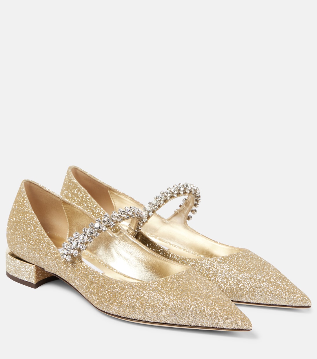 Туфли Мэри Джейн с блестками Bing Jimmy Choo, золотой