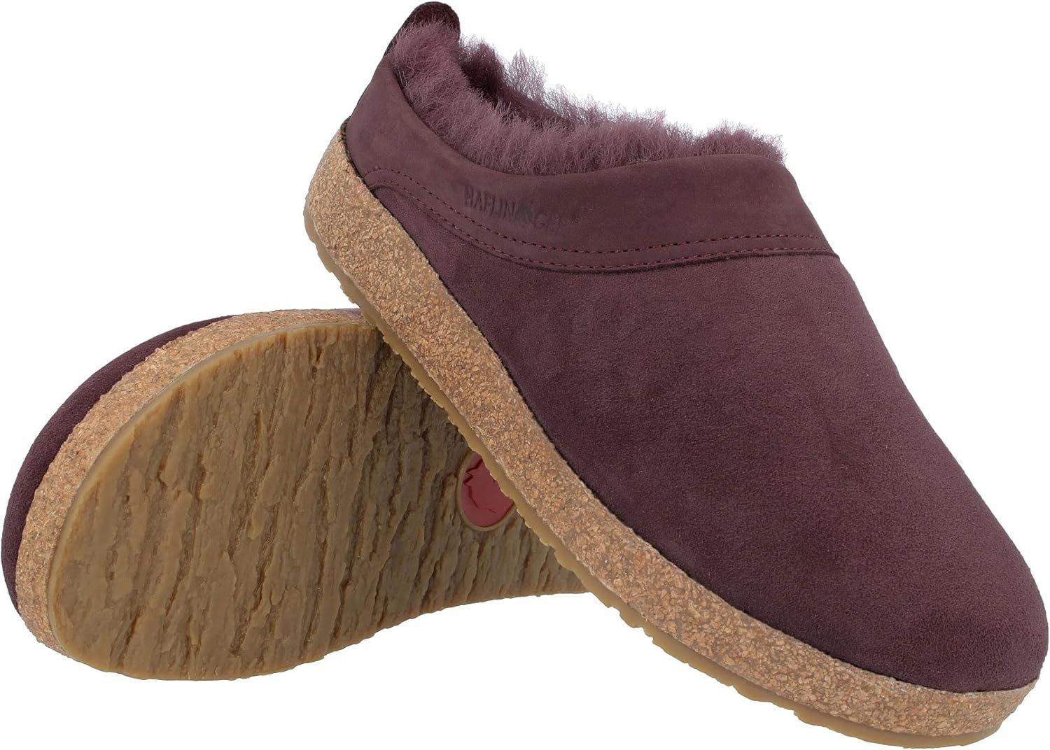Сабо унисекс HAFLINGER Snowbird из овчины, сиреневый — фото 2