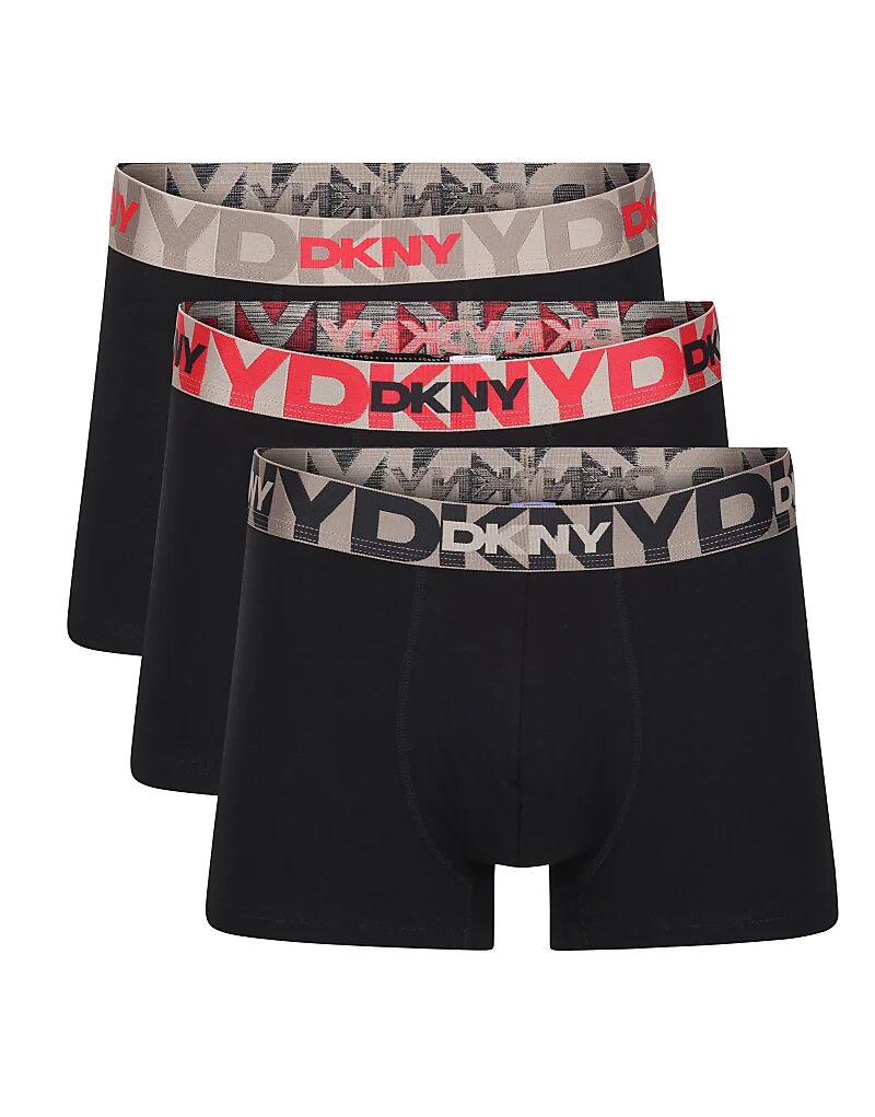 

3 пары трусов-транков Archie черного цвета DKNY