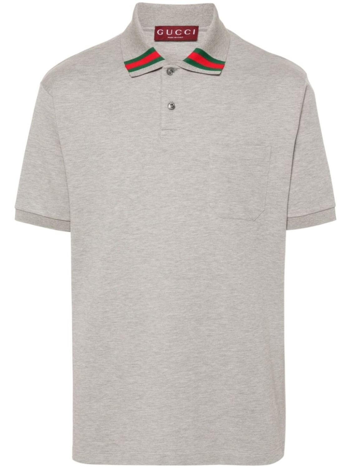 

Gucci рубашка поло с отделкой Web, серый
