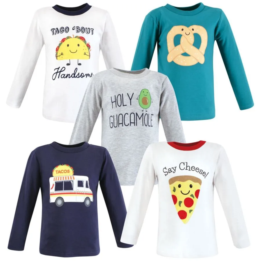 Повседневные рубашки с длинными рукавами Hudson Baby, Fun Food