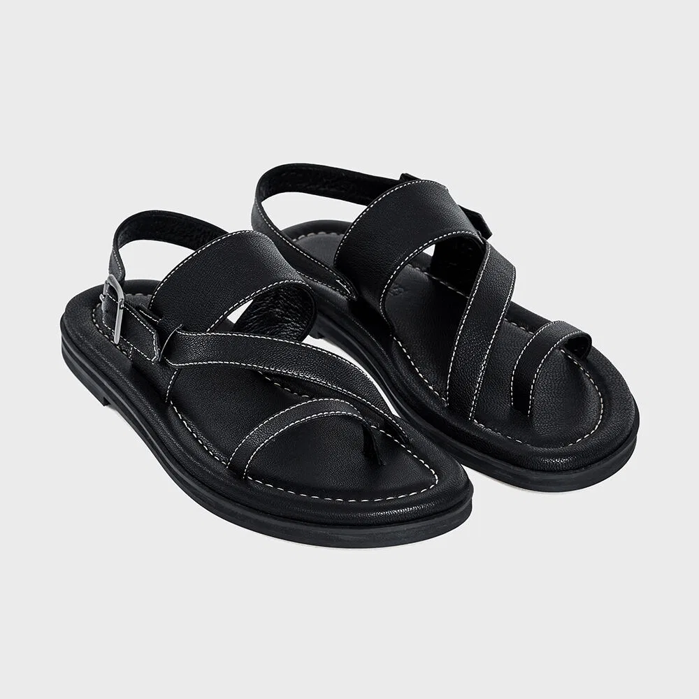 Мужские кожаные сандалии Sergio Strap 25 мм чёрные от Neute — фото 2
