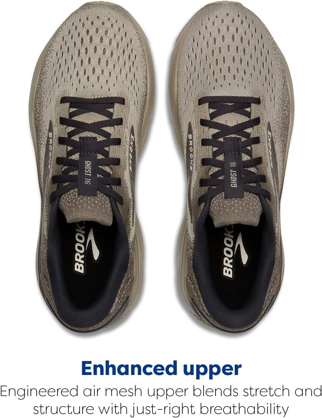 Мужские нейтральные беговые кроссовки Brooks Ghost 16, London-fog/Falcon/Coconut — фото 4