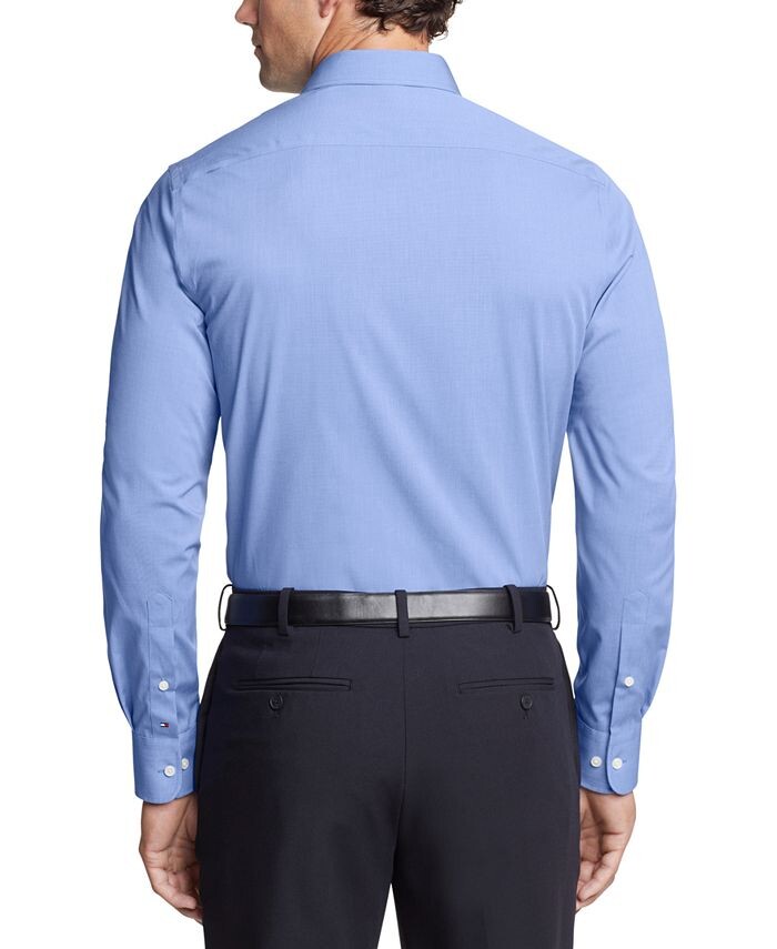 Мужская немнущаяся классическая рубашка TH Flex Essentials Tommy Hilfiger, цвет French Blue — фото 2