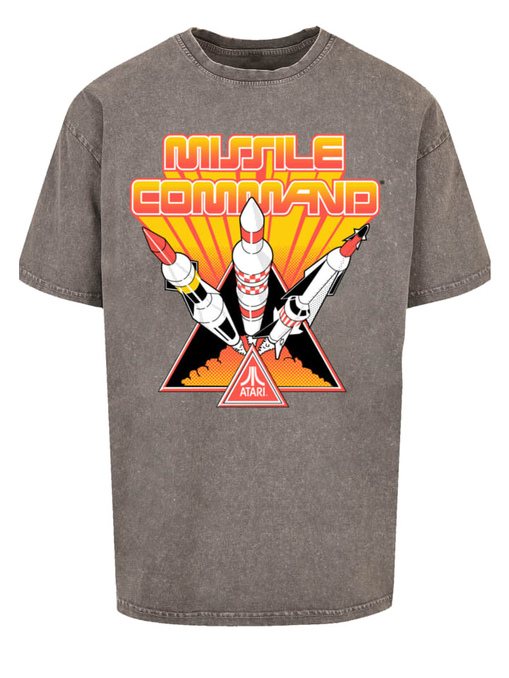 

Футболка F4NT4STIC Oversize T-Shirt Arcade Triple Shot Atari Retro Gaming, серый