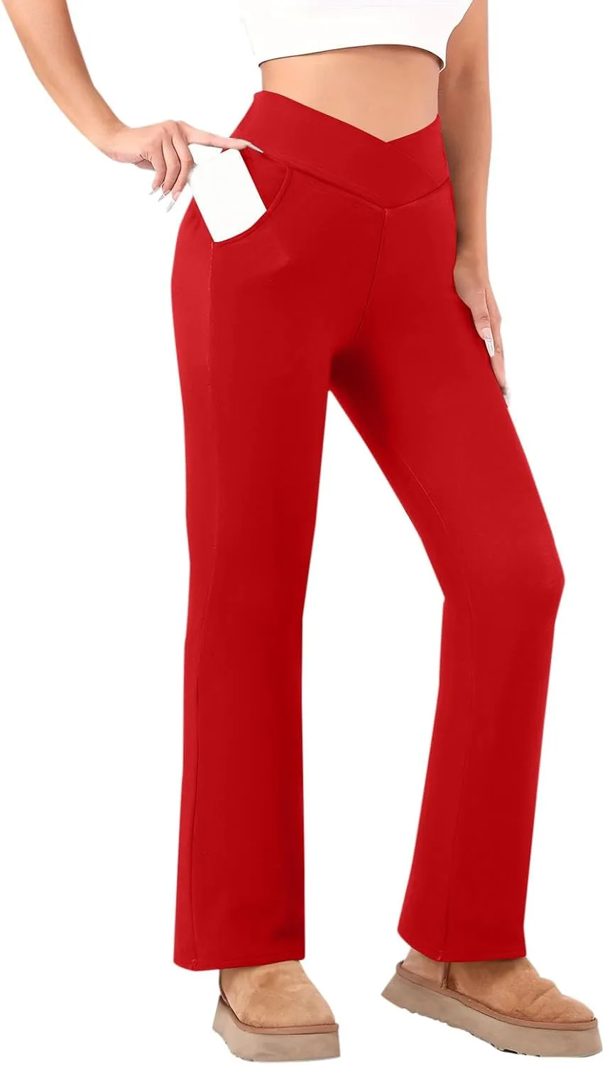 

Женские утепленные леггинсы-клеш с флисовой подкладкой и широким поясом SCRRMZO