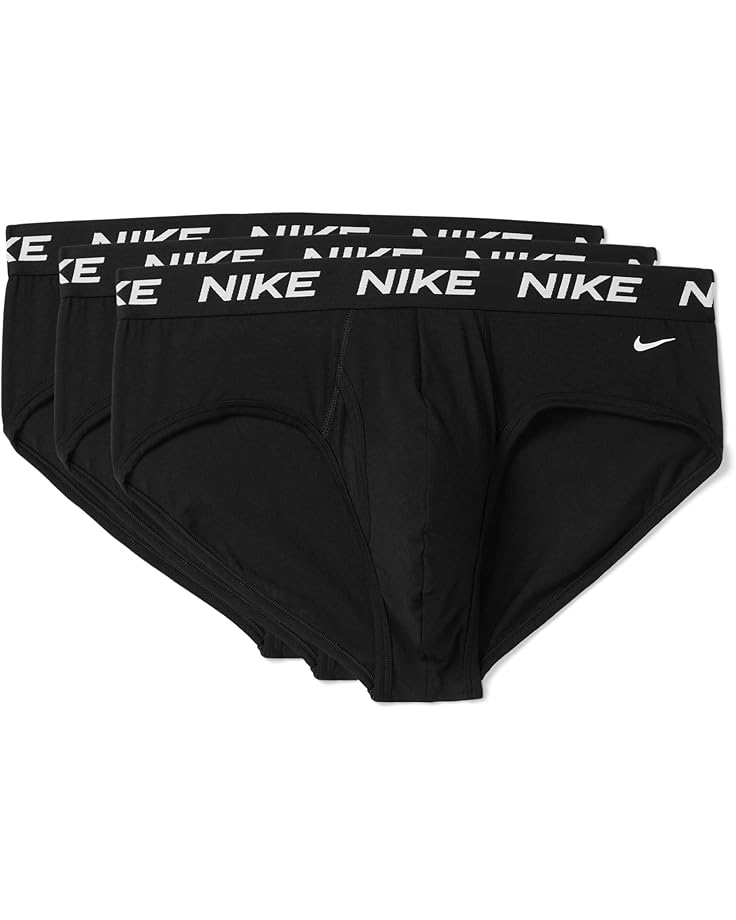

Мужские трусы Nike All Day Cotton Stretch With Fly Hip Brief 3-pack, Black/Black/Black