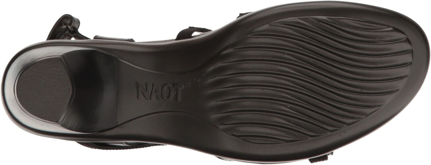 Босоножки Innovate Naot, цвет Black Madras Leather/Black Microfiber/Clear Rhinestones — фото 3
