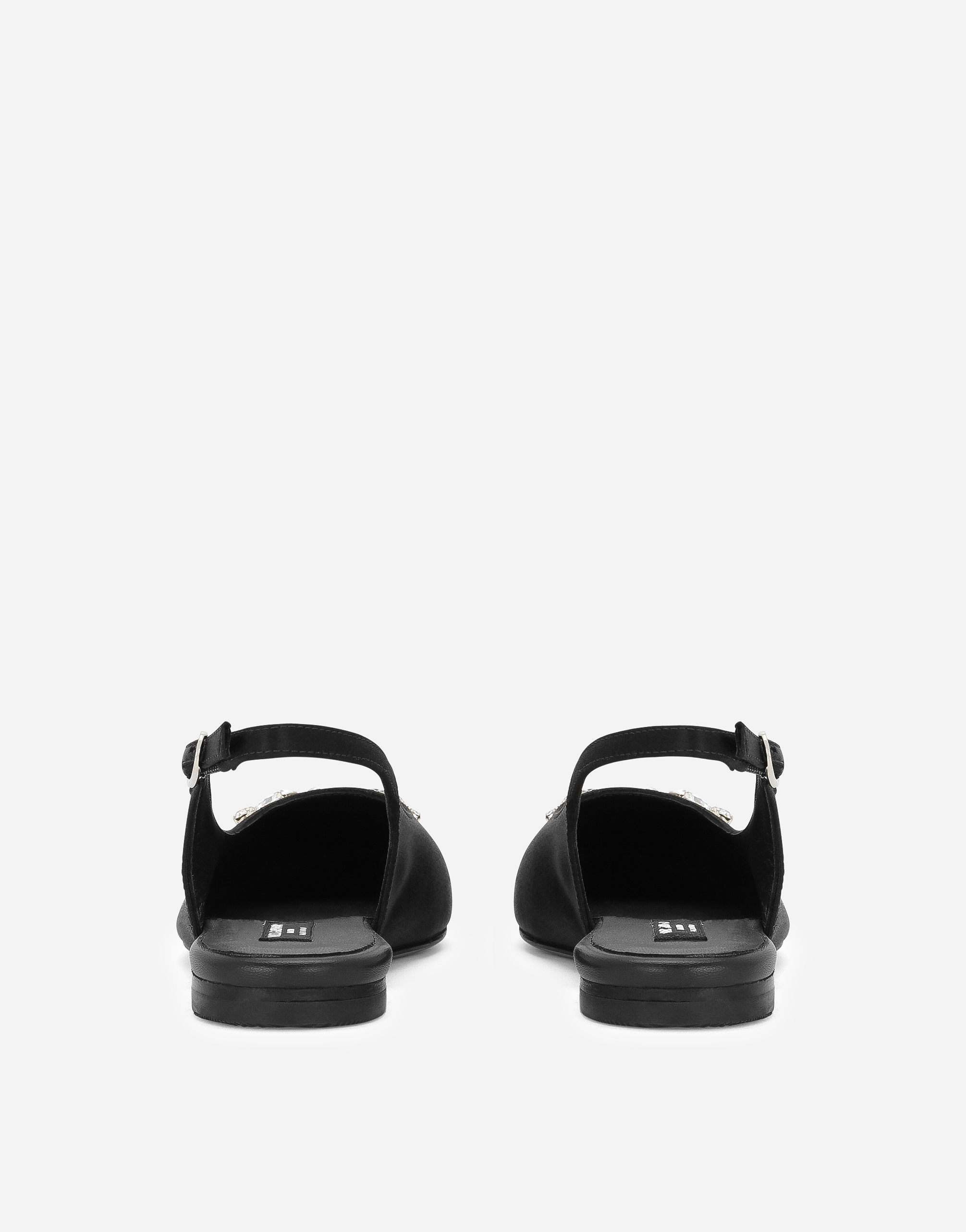 Атласные туфли-слингбэки Dolce & Gabbana, черный — фото 3