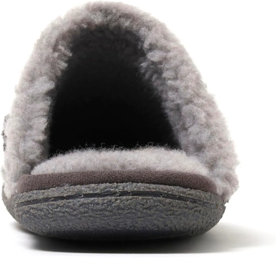 Мужские домашние туфли Dearfoams Matthew Moc Toe для использования в помещении и на улице, серый — фото 2