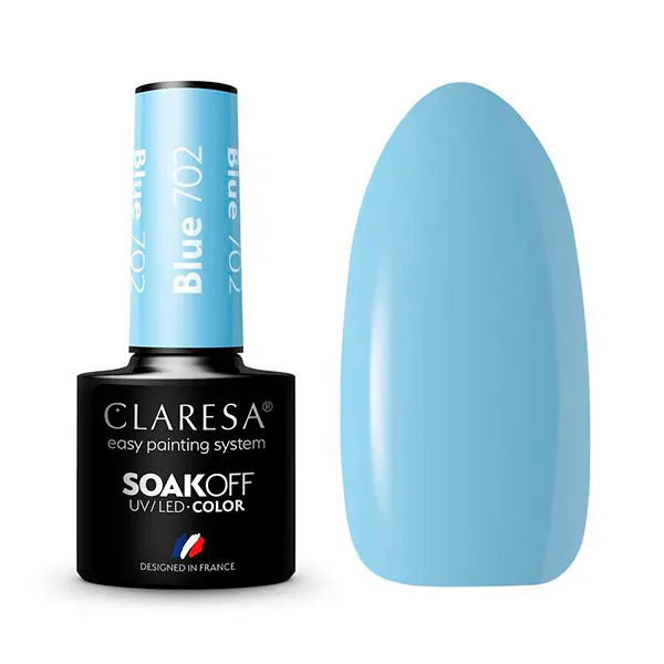 

Полуперманентный лак для ногтей Esmalte Semipermanente Blue 702 Claresa, 5 ml
